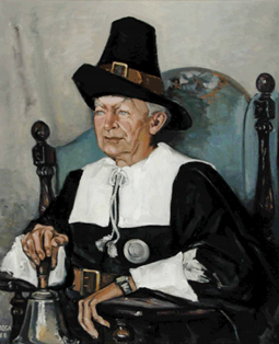 "The Town Crier," by Rosa Lee (ND). Courtesy of the Provincetown History Preservation Project (Town Art Collection).